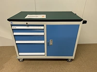 Materiaalkar met 4lades en deur 102x58x86cm