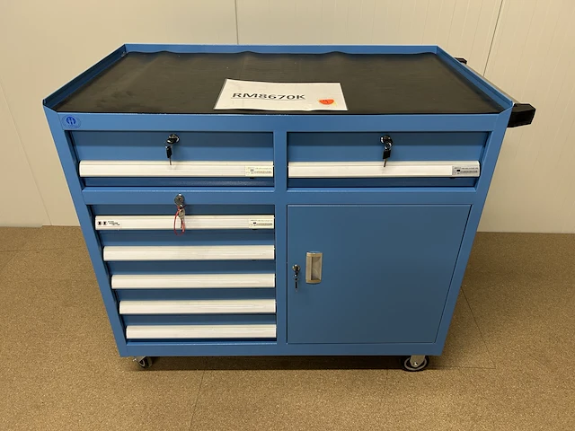 Materiaalkar met 7lades en kleine kast 102x58x96cm - afbeelding 1 van  5