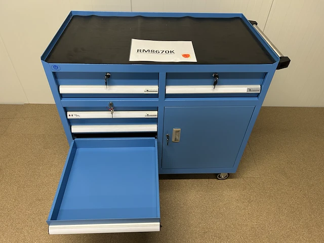 Materiaalkar met 7lades en kleine kast 102x58x96cm - afbeelding 2 van  5