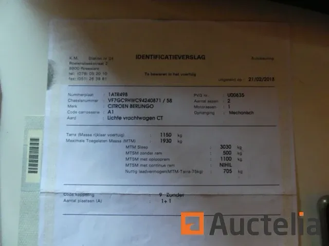Matis:1377 - auto citroën berlingo - afbeelding 27 van  34