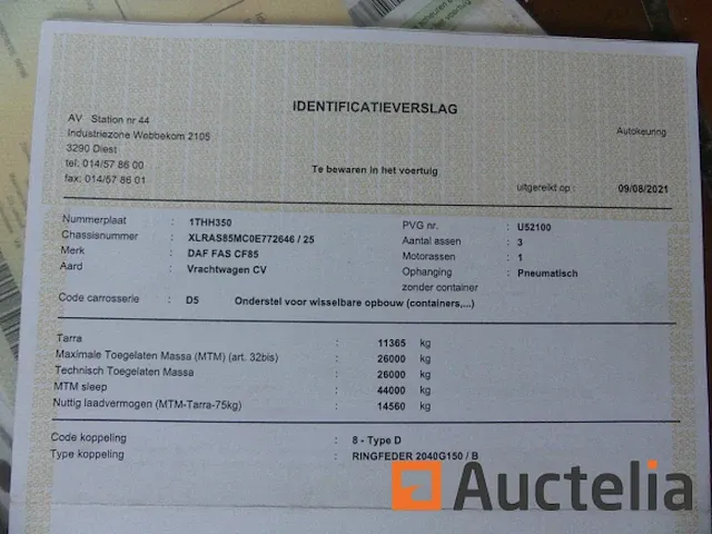 Matis:6098 - container vrachtwagen daf as 85mc5-l - afbeelding 42 van  58