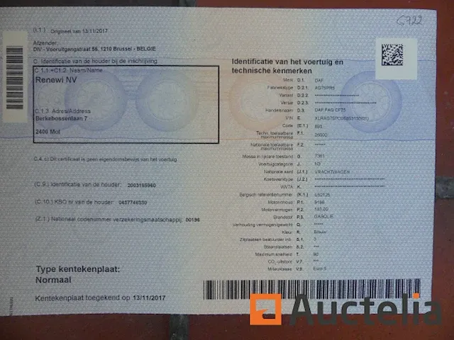 Matis:6722 - vuilniswagen daf ag75pr5 (2009-320.283 km) - afbeelding 55 van  65