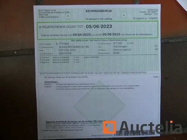 Matis:6722 - vuilniswagen daf ag75pr5 (2009-320.283 km) - afbeelding 60 van  65