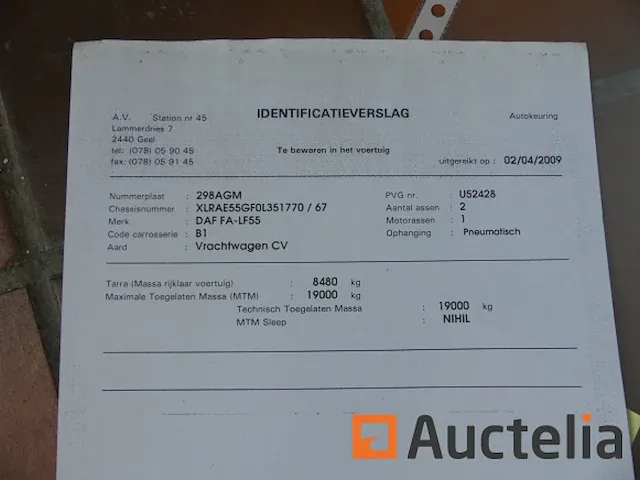 Matis:6849 - van vrachtwagen daf ae55lf5-19 - afbeelding 21 van  33