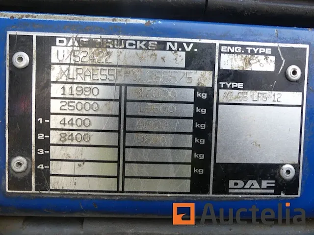 Matis:8521 - vrachtwagen met laadklep daf ae 55 lf5-12 - afbeelding 11 van  52