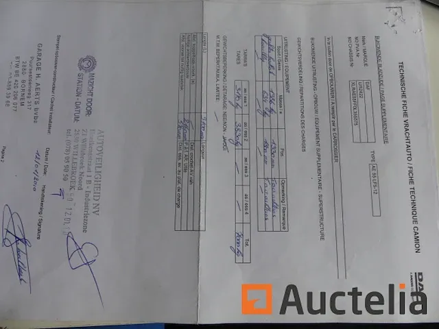 Matis:8521 - vrachtwagen met laadklep daf ae 55 lf5-12 - afbeelding 47 van  52