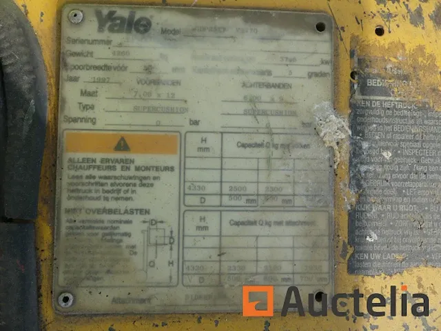 Matis:8727 - heftruck yale gdp25te - afbeelding 3 van  48