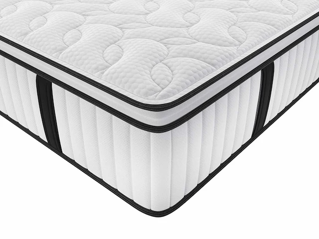 Matras 180 x 200 cm brandveilig, pocketveren en geïntegreerde topmatras 28cm dik - afbeelding 5 van  8