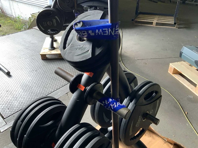 Matrix schijvenrek met 187,5kg schijven nieuwe schijven - afbeelding 4 van  6