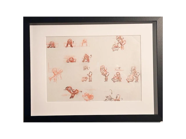 Matt groening - bart & nelson - originele tekening - afbeelding 1 van  1