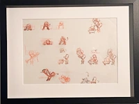 Matt groening - bart & nelson - originele tekening - afbeelding 1 van  1