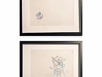 Matt groening - krusty + mr. teeny - originele tekening - afbeelding 1 van  1