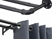 Matzwarte gordijnroedes 74-269cm - afbeelding 1 van  5