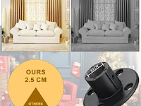 Matzwarte gordijnroedes 74-269cm - afbeelding 5 van  5