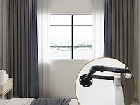 Matzwarte gordijnroedes 74-269cm - afbeelding 3 van  5