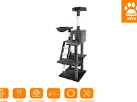 Max pets – katten krabpaal - xl - 69x51x155 - donkergrijs - afbeelding 3 van  3