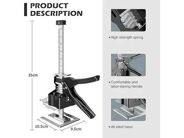 Maxawe 2 stuks werkbesparende handheld krik tool met schaal - afbeelding 2 van  2