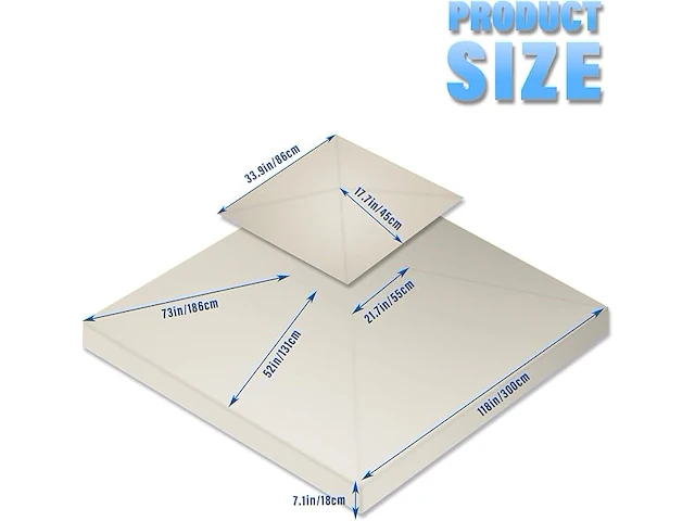 Maxearn gazebo canopy replacement cover - afbeelding 2 van  3