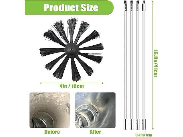 Maxearn schoorsteenreinigingsborstelset - afbeelding 4 van  5