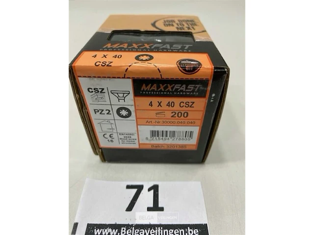 Maxxfast houtschroef csz 4 x 40 200 stuks - afbeelding 3 van  3