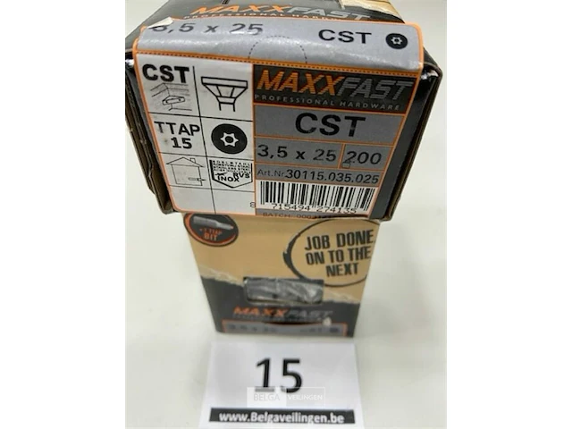 Maxxfast torx houtschroef inox 3,5 x 25 cst 400 stuks - afbeelding 3 van  3
