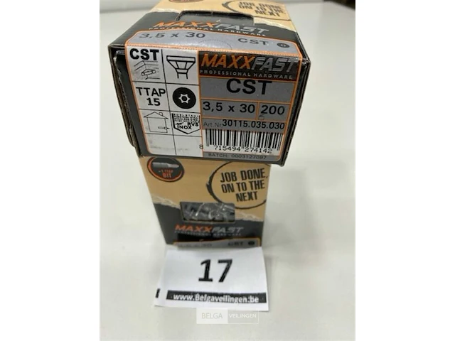 Maxxfast torx houtschroef inox 3,5 x 30 cst 400 stuks - afbeelding 3 van  3