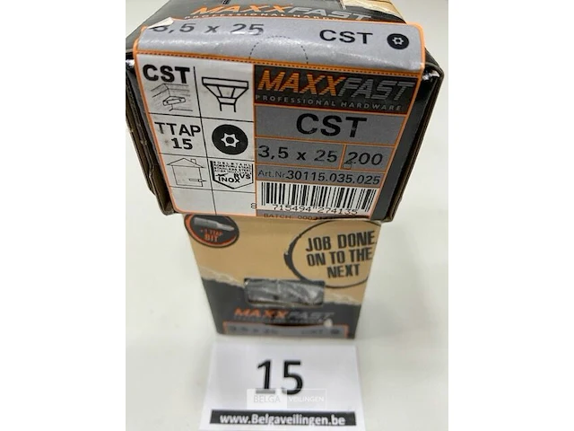 Maxxfast torx houtschroef inox 3,5x25 cst 400stuks - afbeelding 3 van  3