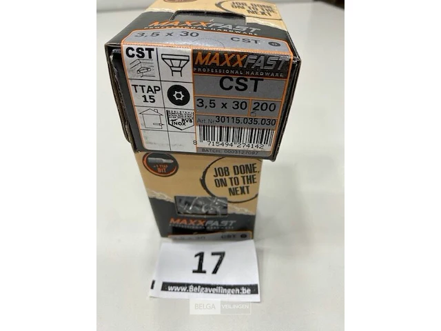 Maxxfast torx houtschroef inox 3,5x30 cst 400stuks - afbeelding 3 van  3