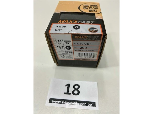 Maxxfast torx houtschroef inox 4 x 30 cst 200 stuks - afbeelding 1 van  3
