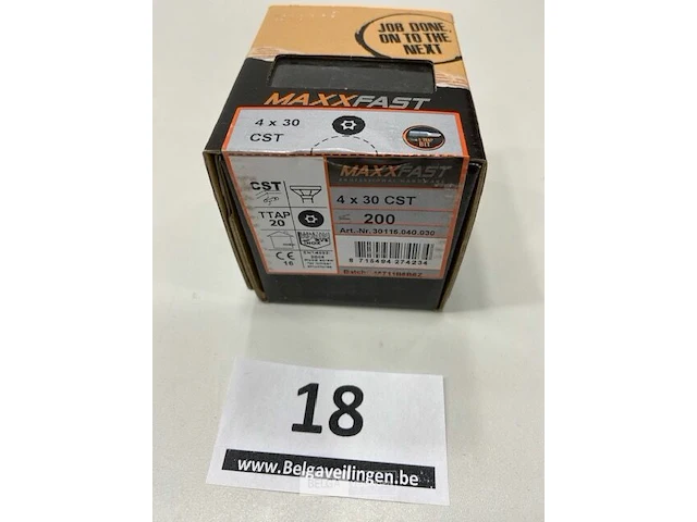 Maxxfast torx houtschroef inox 4x30 cst 200stuks - afbeelding 1 van  3