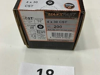Maxxfast torx houtschroef inox 4x30 cst 200stuks - afbeelding 1 van  3