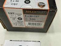 Maxxfast torx houtschroef inox 5 x 80 cst 100 stuks - afbeelding 1 van  3