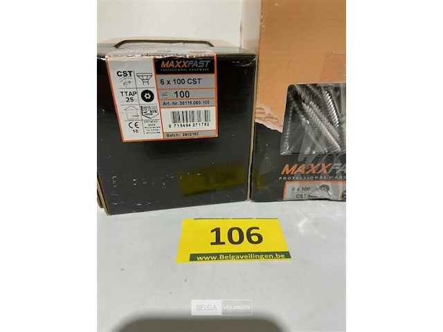 Maxxfast torx houtschroef inox 6x100 cst 200 stuks - afbeelding 1 van  3