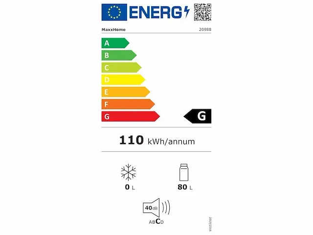 Maxxhome mini koelkast - barkoelkast - thermo-elektrisch - 70 liter - zwart - afbeelding 6 van  6