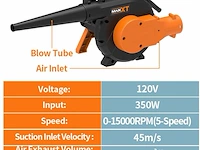 Maxxt tuinstofzuiger & mulcher bladblazer - afbeelding 2 van  6