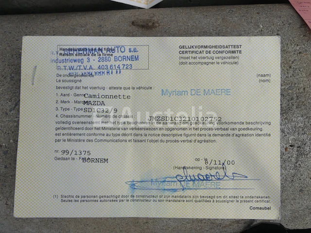Mazda e2200 gordijn flatbed pick-up truck (2000-143.970 km)(vin:jmzsd1c3210102752) - afbeelding 12 van  18