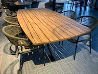 Maze bali rope weave tafel met stoelen tuinset - afbeelding 3 van  3