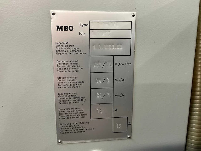 Mbo t45-1-45/4 vouwmachine - afbeelding 4 van  12