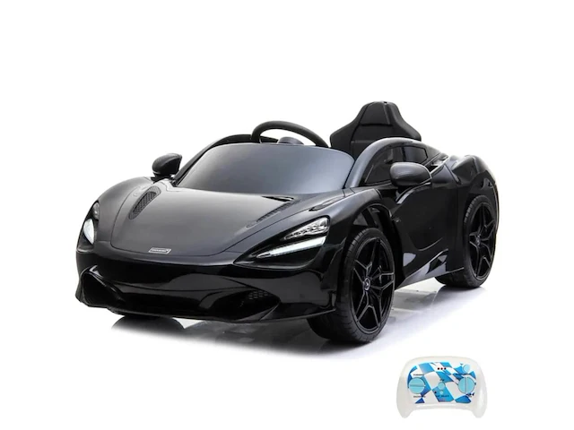 Mclaren 720s elektrische kinderauto 12v - 1 tot 6 jaar - rubberen banden - zwart (nieuw) - afbeelding 1 van  5