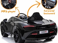 Mclaren 720s elektrische kinderauto 12v - 1 tot 6 jaar - rubberen banden - zwart (nieuw) - afbeelding 3 van  5