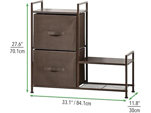 Mdesign 2-laden stoffen opbergsysteem - afbeelding 3 van  3