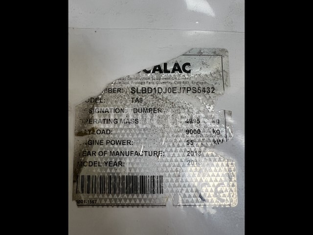 Mecalac ta9 - dumper - afbeelding 7 van  16