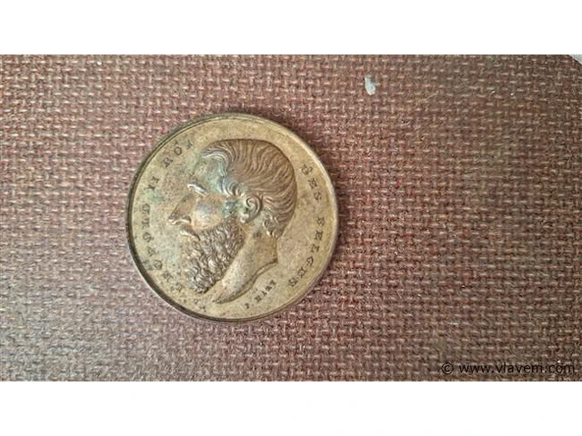 Medaille / herdenkingsmunt leopold ii - afbeelding 1 van  3