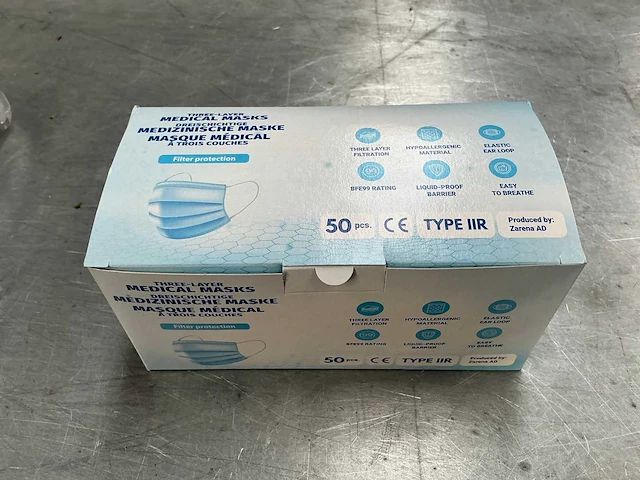Medische mondmaskers (2400x) - afbeelding 1 van  5