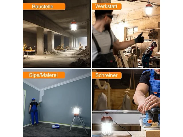 Mefard led-spot voor bouwplaats - afbeelding 2 van  4