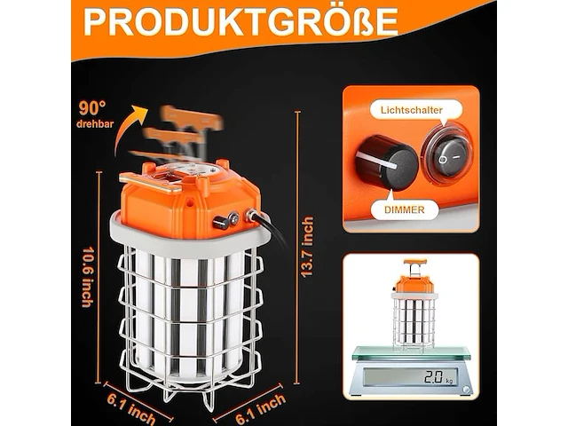Mefard led-spot voor bouwplaats - afbeelding 3 van  4