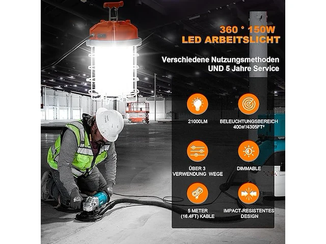Mefard led-spot voor bouwplaats - afbeelding 4 van  4