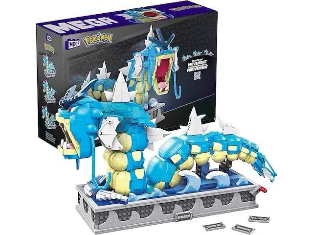 Mega construx pokemon collectors - gyarados - constructiespeelgoed - vanaf 10 jaar - hgc24 - afbeelding 1 van  6