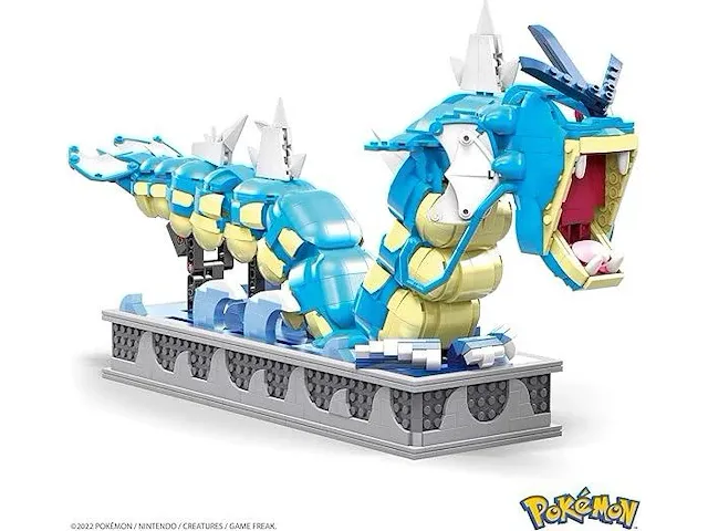 Mega construx pokemon collectors - gyarados - constructiespeelgoed - vanaf 10 jaar - hgc24 - afbeelding 2 van  6