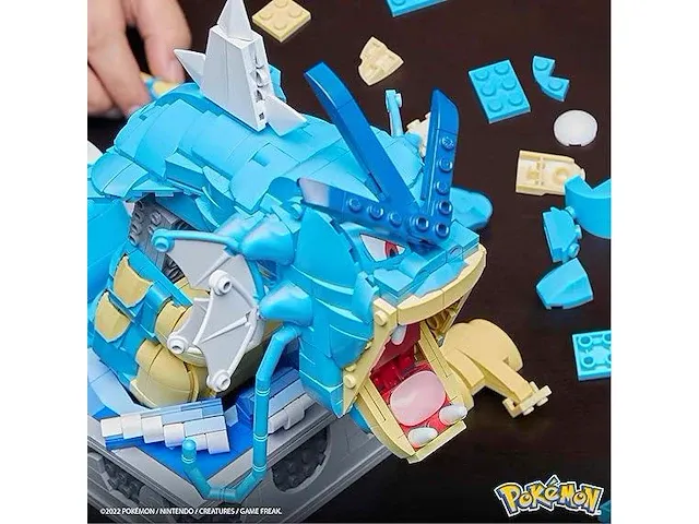 Mega construx pokemon collectors - gyarados - constructiespeelgoed - vanaf 10 jaar - hgc24 - afbeelding 3 van  6
